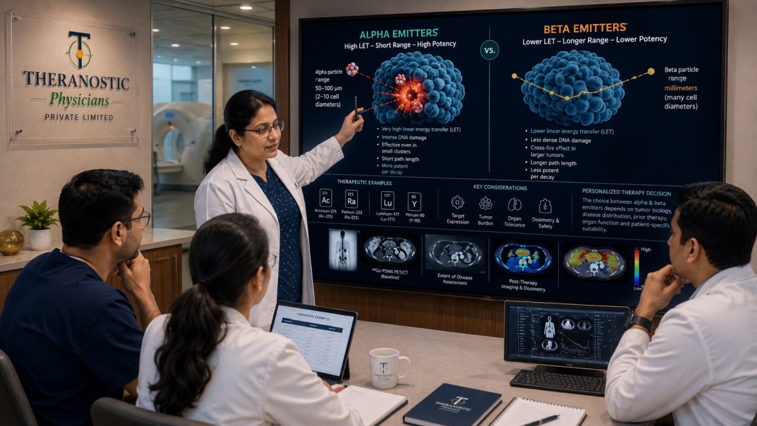 Alpha vs Beta Emitters Nuclear Medicine Therapy